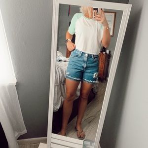 High waisted Jean shorts